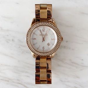 Michael Kors Rose Gold Pave Watch